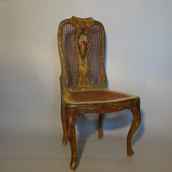 Sedia in legno laccato, Venezia XVIII secolo-1