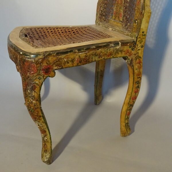 Sedia in legno laccato, Venezia XVIII secolo-3
